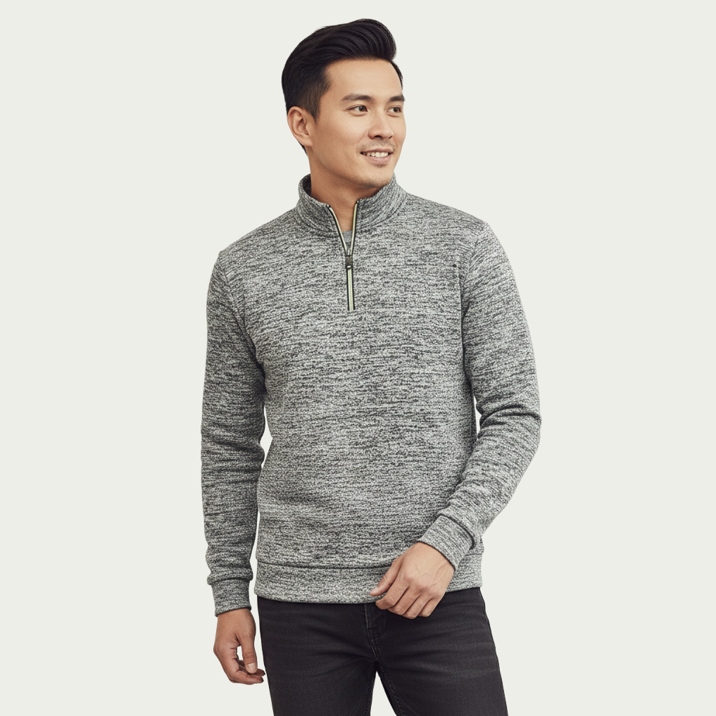 Twist Knit Zipper Pullover